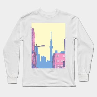 tokyo skyline Long Sleeve T-Shirt